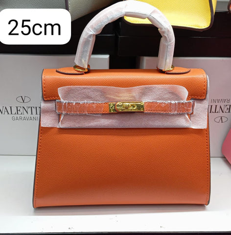 H Sellier Bag in Epsom Leather With Gold Hardware 25cm - Saadstore