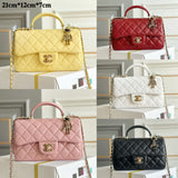 CH Top Handle Lambskin Leather Flap Bag - Saadstore