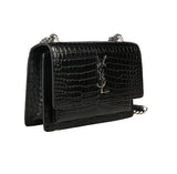 𝐒𝐍𝐓 𝐋𝐀𝐑𝐍𝐓 Calfskin Crocodile Embossed 23 CM - Saadstore