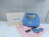 Miu Miu Wander Matelasse Nappa Leather Hobo Mini - bag - Saadstore