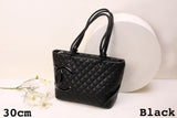 CH Quilted Leather Cambon Tote Bag 30cm - Saadstore