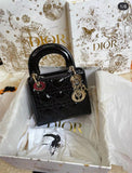 C.D Lady Dior Mini Shiny Chain Bag - Saadstore