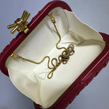 Knot Minaudiere Clutch with Chain in Intreccio Calfskin By Bottega Veneta - Saadstore