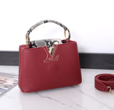 Capucines BB Top Handle Leather & Python Bag By LV - Saadstore