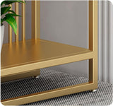 Modern Marble Slim Side Table with Storage Shelf – Stylish End Tables for Living Room and Space - Saving Sofa Tables (Size:65 * 28 * 55cm,) - Saadstore