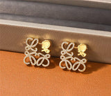 Geometric Hollow Stud Earrings By Loewe - Saadstore