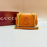 Blondie Leather Shoulder Bag By Gucci - Saadstore
