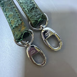 Lady Dior Black Python Silver Diamond Hardware Mini Chain Bag - Saadstore