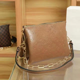 𝐋𝐕 Denim Crossbdy Bag With Chain - Saadstore