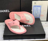 Chnel Leather flip flops Slipper - Saadstore