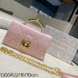 C.D Top Handle Bag In Metal - Saadstore