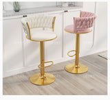 Luxury Pre - modern Simple Armrest Bar Chair - Saadstore