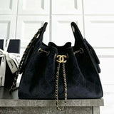 CH 25 Hobo Bag In Suede Leather - Saadstore