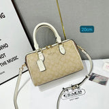 Signature Canvas Rowan Satchel Bag By Coach - Saadstore