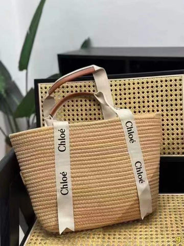 𝐂𝐇𝐋 Large Woody Beach Basket Bag - Saadstore