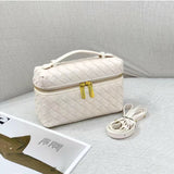 Bang Bang Intrecciato Leather Vanity Bag 22cm - Saadstore