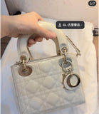 C.D Lady Dior Mini Shiny Chain Bag - Saadstore