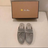 LP Suede Babouche Charm Walk Slip Ons For Women - Saadstore
