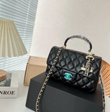 CH Quilted Flap Bag With Handle 21cm - Saadstore