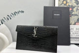 YSL Uptown Pouch In Crocodile Leather - Saadstore