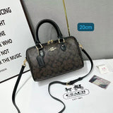 Signature Canvas Rowan Satchel Bag By Coach - Saadstore