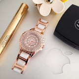 Luxury Rhinestone Watch Women Gold Watch - Saadstore