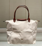 Longchamp Large Tote Bag In Canvas Leather - Saadstore