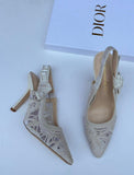 CD j'Adior Embroidered Slingback Pumps - Saadstore
