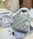 CD Lay Dior Mini Black Satin Strass Cannage Bag - Saadstore