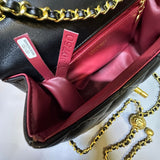 CH Quilted Mini Leather Flap Bag 22cm - Saadstore