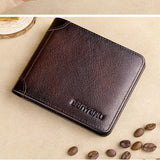 Men's RFID Genuine Leather Durable Vintage Wallet - Saadstore