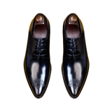 Italian Genuine Leather Formal Dress Man Derby Shoes - Saadstore