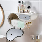 Wall Mount Toilet Roll Paper  Organizer - Saadstore