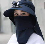 Summer Detachable Outdoor Anti-sun Brim Hat With Fan - Saadstore