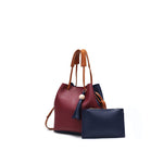 2Pcs Groovy Colorblock Soft Casual Bag - Saadstore