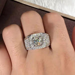 Cubic zirconia men's ring - Saadstore