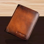 Genuine Leather Male Purse Card Holder Wallet Men - Saadstore