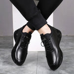 Men's sneaker in black leather - Saadstore
