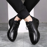 Men's sneaker in black leather - Saadstore