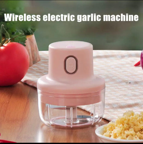 Portable USB Charging Ginger Chili Vegetable Masher Machine - Saadstore