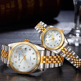 High-end couple gold watch