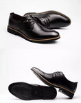Lace Up Flats Casual Leather Business Dress Formal Shoes