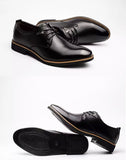 Lace Up Flats Casual Leather Business Dress Formal Shoes