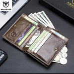 BULLCAPTAIN Men's Wallet Zipper Wallet - Saadstore