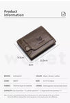 BULLCAPTAIN Men's Wallet Zipper Wallet - Saadstore