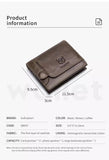 BULLCAPTAIN Men's Wallet Zipper Wallet - Saadstore
