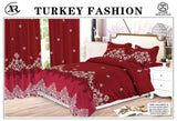 Turkish Bedding Duvet Cover Set with curtain | Turkish Bedsheet - Saadstore