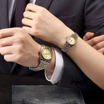High-end couple gold watch - Saadstore