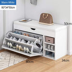 Large Capacity Shoes Cabinet with stool - Saadstore