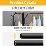 Clothing  Rack with Top Rod, Lower Storage - Saadstore